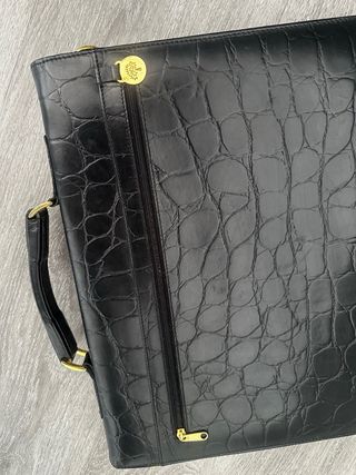 Carpeta Mulberry Negra Piel Cocodrilo Originall