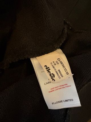 Felpa lunga Ellesse nera e rosa