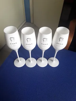 4 Calici Champagne Anna Codorniu Bianchi opachi