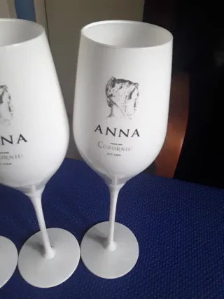 4 Calici Champagne Anna Codorniu Bianchi opachi