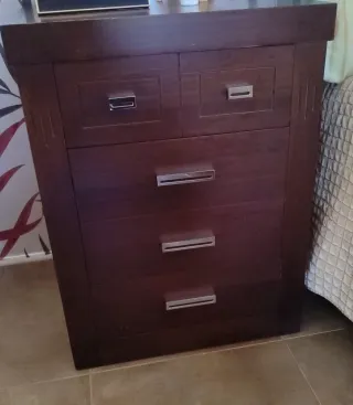 Habitación Matrimonio Madera Maciza Cama de 1'50m