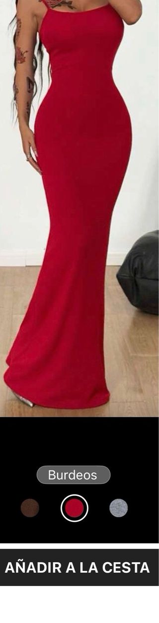 Vestido largo SHEIN rojo - Talla S