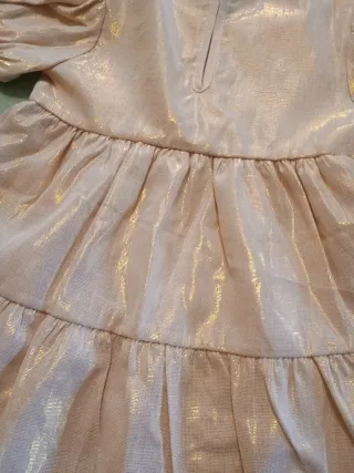 Abitino elegante bambina oro e rosa