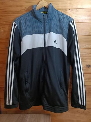 Sudadera Adidas Color Negro, Gris y Blanco Talla M