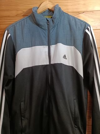 Sudadera Adidas Color Negro, Gris y Blanco Talla M