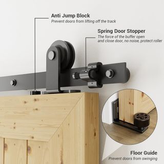 TSMST 5FT/152CM Herraje para Puerta Corredera Kit
