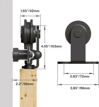 TSMST 5FT/152CM Herraje para Puerta Corredera Kit