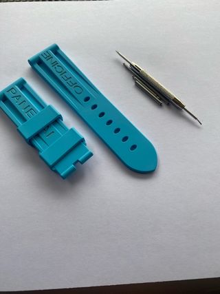 Cinturino gomma 24mm azzurro