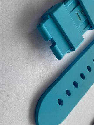 Cinturino gomma 24mm azzurro