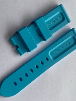 Cinturino gomma 24mm azzurro