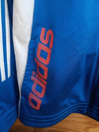 Sudadera Adidas Color Azul, Blanco y Rojo Talla S