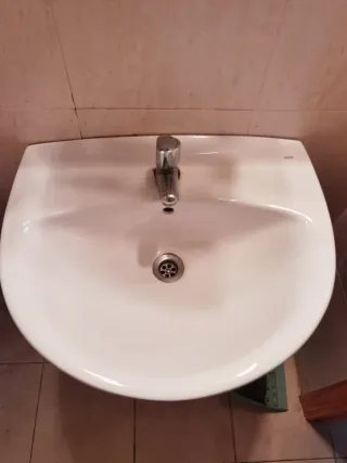 Lavabo y vater Roca blanco cerámica