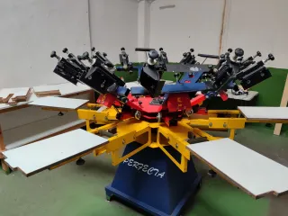 Pulpo de Serigrafía de 6 Brazos.