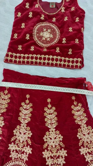 Kaftan indiano velluto e decori baby
