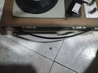 Giradischi vintage Cosmo marrone e beige