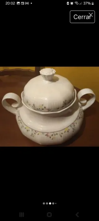 Sopera Santa Clara Porcelana Flores