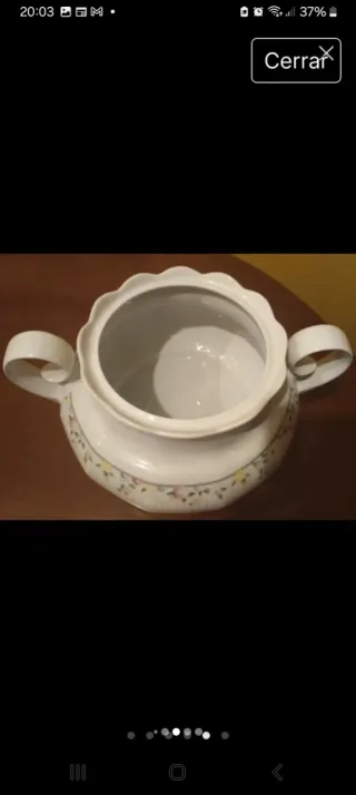 Sopera Santa Clara Porcelana Flores