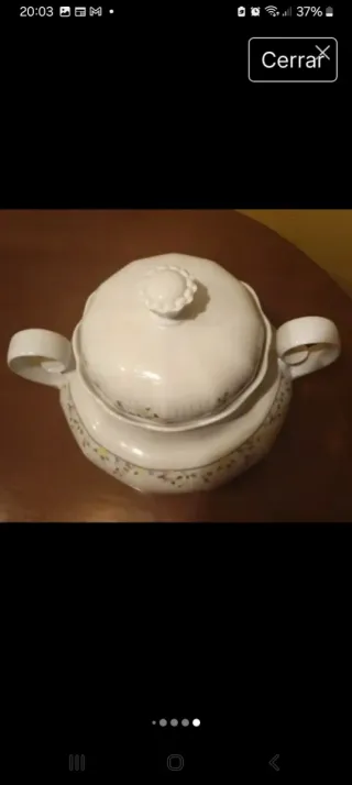 Sopera Santa Clara Porcelana Flores