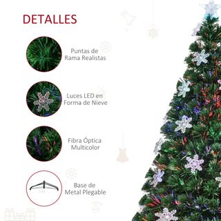 Árbol de Navidad Artificial 150cm con Luces LED