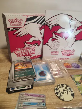 Lote 🇬🇧 Etb White flare abierta pokemon tcg