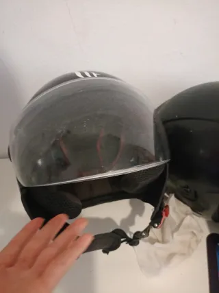 Casco Moto Negro Estilo Scooter