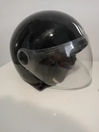 Casco Moto Negro Estilo Scooter