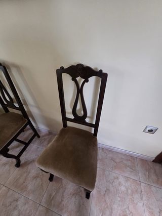 Conjunto Muebles Comedor Antiguos Madera y Cristal