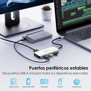 Dockstation WAVLINK 100W PD, HDMI, VGA, 3 USB