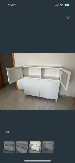 Mueble salón blanco 4 puertas