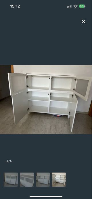 Mueble salón blanco 4 puertas