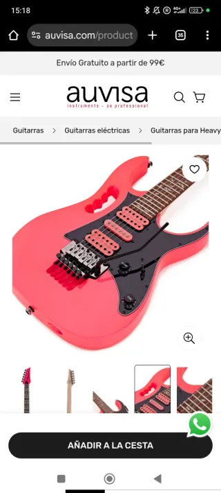 Guitarra Ibanez Jamm Pink