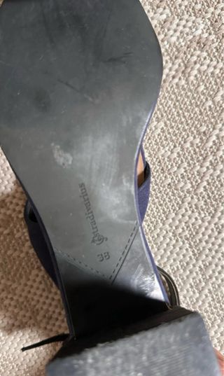 Sandalias Stradivarius Azul y Negro