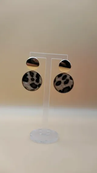 Pendientes leopardo dorados