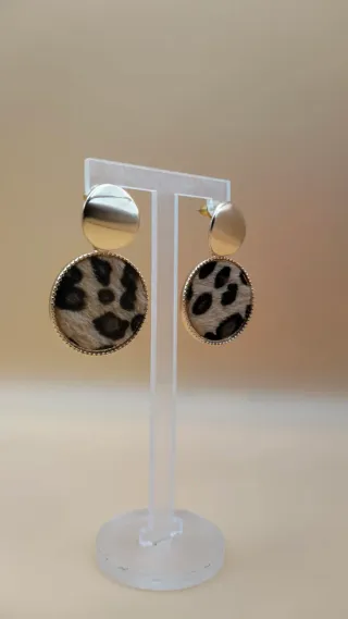 Pendientes leopardo dorados