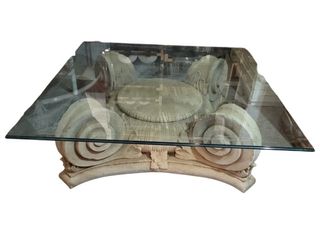 Mesa de centro estilo romano imitación piedra