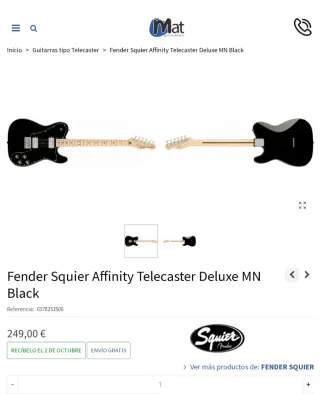 Squier Affinity Telecaster Deluxe MN Blk