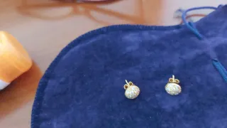Pendientes oro y circonitas