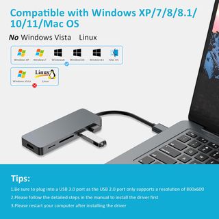 Hub USB 5 en 1: HDMI, 2 USB, Lector SD