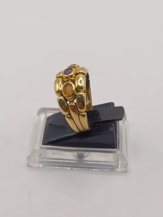 Anillo bismark color de oro 18k,4,60gr,Ref.G-015.