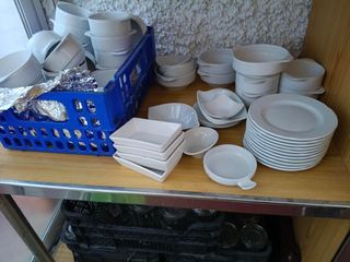 Lote de vajilla blanca