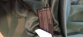 Vestido largo fiesta verde drapeado Talla L