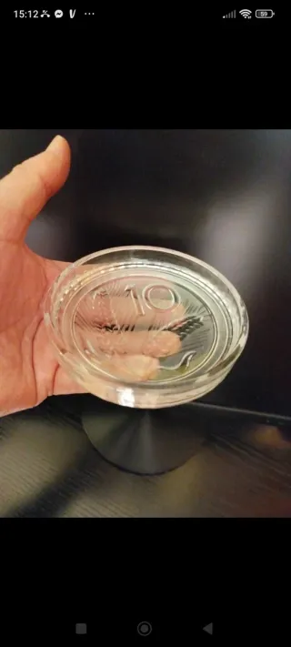 Posacenere portaoggetti in vetro stampo 10 lire