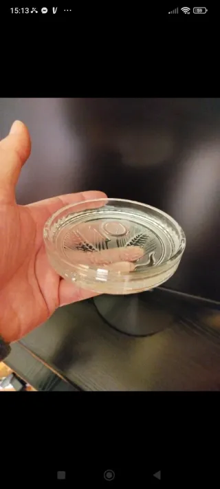 Posacenere portaoggetti in vetro stampo 10 lire