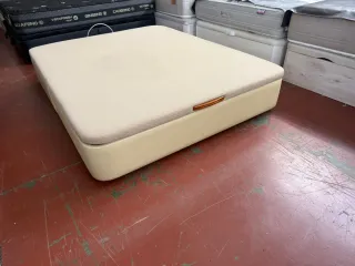 150x190 CANAPE TAPIZADO POLIPIEL BEIG  COLCHON FLE