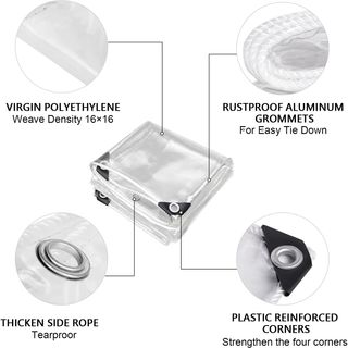 Telo Trasparente Occhiellato, Telo Impermeabile In