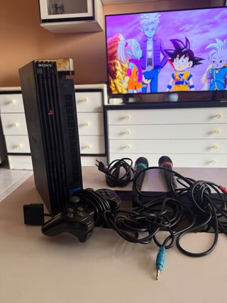 Playstation 2 Fat con mando original y micrófonos