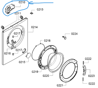 Chiusura elettrica per lavatrice