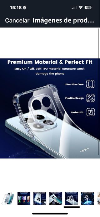 Funda Xiaomi Redmi Note 15 Pro 4G Transparente