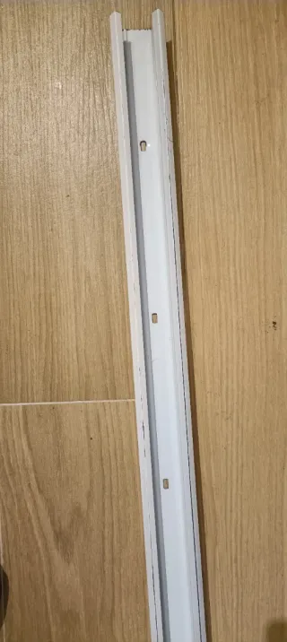 Perfil U guía aluminio blanco armario empotrado