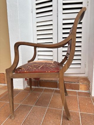 Silla despacho nogal antigua